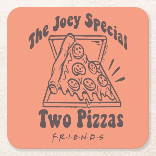 FRIENDS™ | Joey Pizza Quote Rechteckiger Pappuntersetzer (Vorderseite)