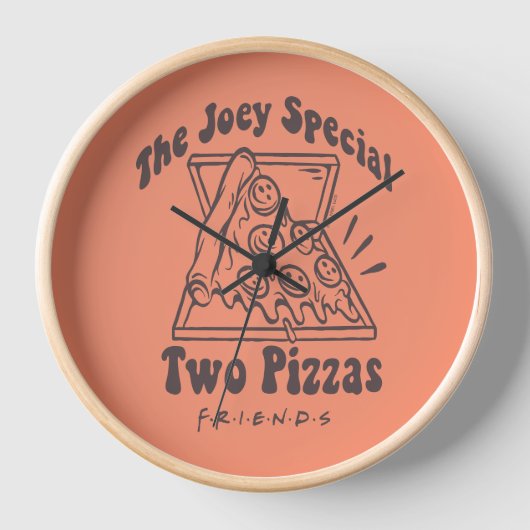 FRIENDS™ | Joey Pizza Quote Uhr (Vorderseite)