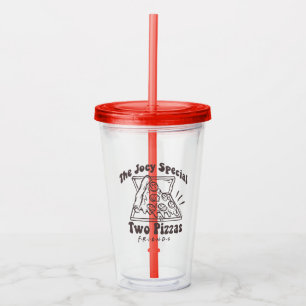 FRIENDS™ Joey Pizza Zitat Acryltrinkbecher