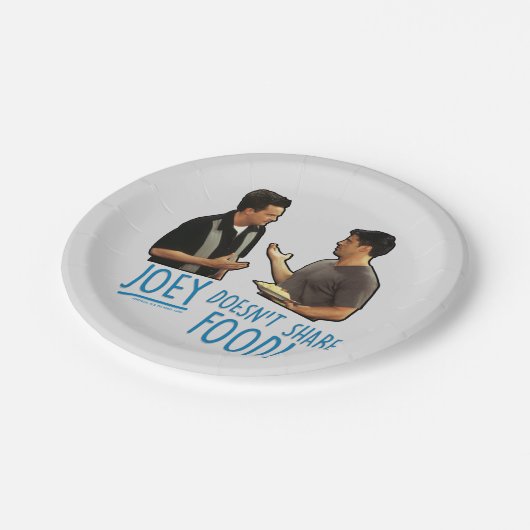 FRIENDS™ | Joey teilt Essen nicht! Pappteller (Schrägansicht)