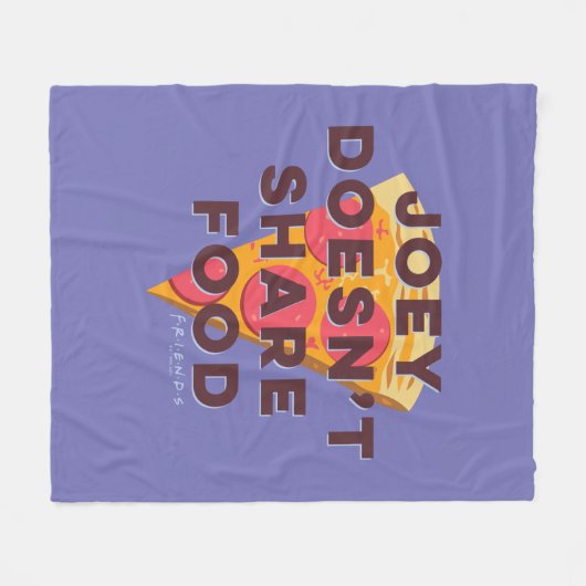 FRIENDS™ | Joey teilt Essen nicht - Pizza Fleecedecke (Vorderseite (Horizontal))