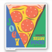 FRIENDS™ | Joey teilt Essen nicht - Pizza Graphic Aufkleber (Vorderseite)