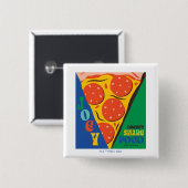 FRIENDS™ | Joey teilt Essen nicht - Pizza Graphic Button (Vorne & Hinten)