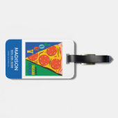 FRIENDS™ | Joey teilt Essen nicht - Pizza Graphic Gepäckanhänger (Rückseite horizontal)