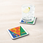 FRIENDS™ | Joey teilt Essen nicht - Pizza Graphic Getränkeuntersetzer (Rechte Seite)