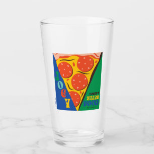 FRIENDS™   Joey teilt Essen nicht - Pizza Graphic Glas