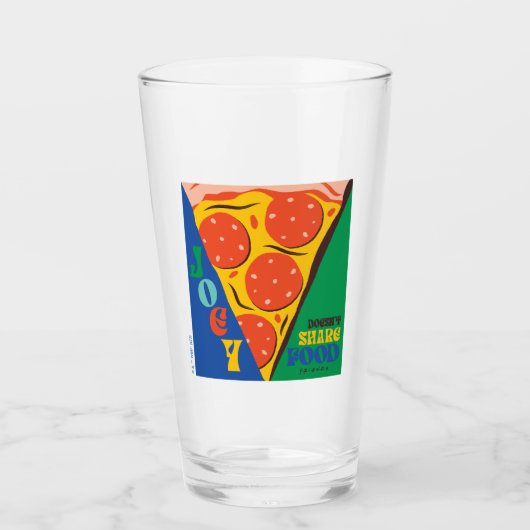 FRIENDS™ | Joey teilt Essen nicht - Pizza Graphic Glas (Vorderseite)