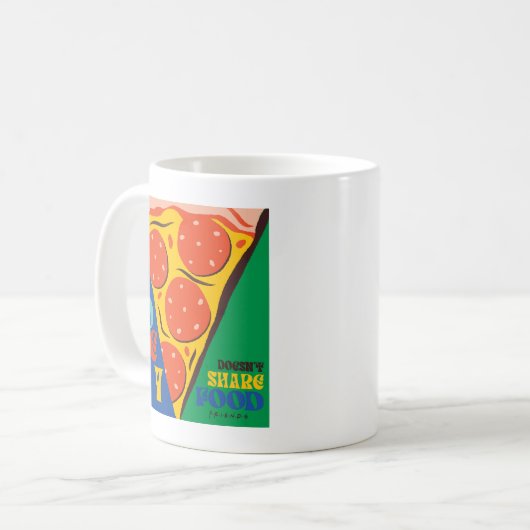 FRIENDS™ | Joey teilt Essen nicht - Pizza Graphic Kaffeetasse (Vorderseite Links)