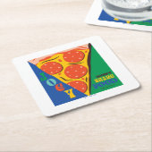 FRIENDS™ | Joey teilt Essen nicht - Pizza Graphic Rechteckiger Pappuntersetzer (angewinkelt)