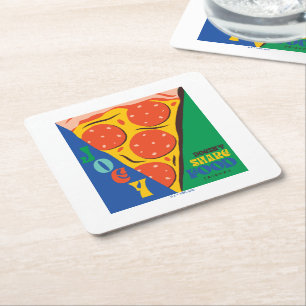 FRIENDS™   Joey teilt Essen nicht - Pizza Graphic Rechteckiger Pappuntersetzer