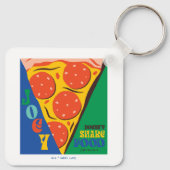 FRIENDS™ | Joey teilt Essen nicht - Pizza Graphic Schlüsselanhänger (Rückseite)