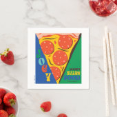 FRIENDS™ | Joey teilt Essen nicht - Pizza Graphic Serviette (Beispiel)