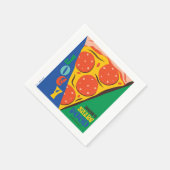 FRIENDS™ | Joey teilt Essen nicht - Pizza Graphic Serviette (Ecke)
