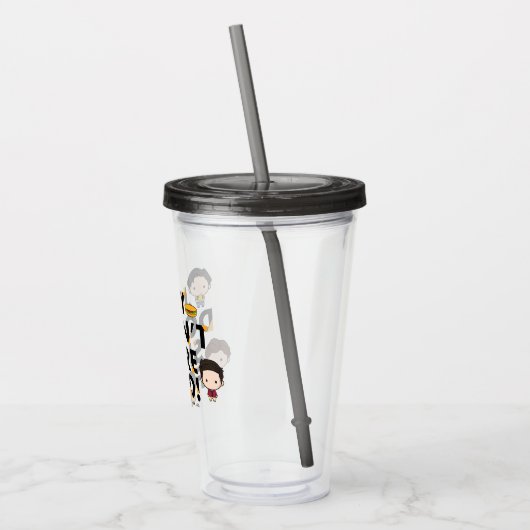 FRIENDS™ | Joey teilt Food Chibi nicht Acryltrinkbecher (Links)