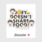 FRIENDS™ | Joey teilt Food Chibi nicht Aufkleber (Blatt)