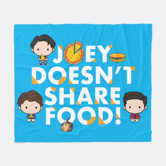 FRIENDS™ | Joey teilt Food Chibi nicht Fleecedecke (Vorderseite (Horizontal))
