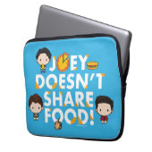 FRIENDS™ | Joey teilt Food Chibi nicht Laptopschutzhülle (Vorderseite Links)