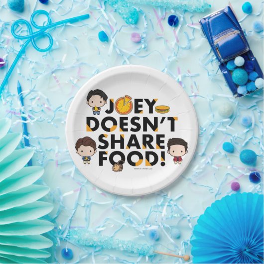 FRIENDS™ | Joey teilt Food Chibi nicht Pappteller (Party)