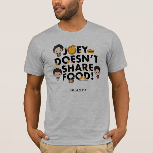 FRIENDS™ | Joey teilt Food Chibi nicht T-Shirt (Vorderseite)