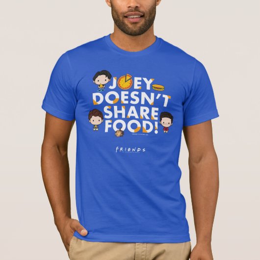 FRIENDS™ | Joey teilt Food Chibi nicht T-Shirt (Vorderseite)