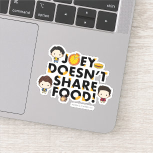 FRIENDS™ Joey teilt nicht gerne Essen Chibi Aufkleber