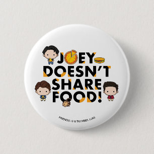FRIENDS™   Joey teilt nicht gerne Essen Chibi Button