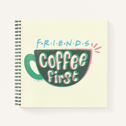 FRIENDS™ | Kaffee zuerst Notizblock (Vorderseite)