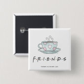 FRIENDS™ | Kaffeetasse Watercolor Button (Vorne & Hinten)