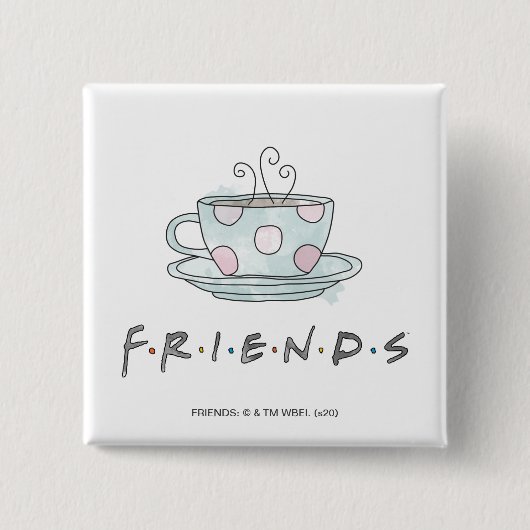 FRIENDS™ | Kaffeetasse Watercolor Button (Vorderseite)