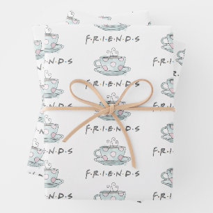 FRIENDS™ Kaffeetasse Watercolor Geschenkpapier Set