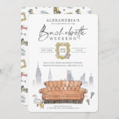 FRIENDS™ | Letzter Flug vor dem Ring Bachelorette Einladung (Vorne/Hinten)