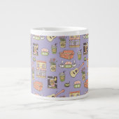 FRIENDS™ | Lila Icon Muster Jumbo-Tasse (Vorderseite)