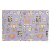 FRIENDS™ | Lila Icon Muster Kissenbezug (Rückseite)