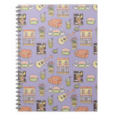 FRIENDS™ | Lila Icon Muster Notizblock (Vorderseite)