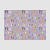 FRIENDS™ | Lila Icon Muster Seidenpapier (Vorderseite)