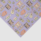 FRIENDS™ | Lila Icon Muster Seidenpapier (Ausschnitt)