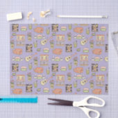FRIENDS™ | Lila Icon Muster Seidenpapier (Handwerk)