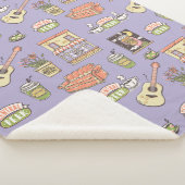 FRIENDS™ | Lila Icon Muster Sherpadecke (3/4)