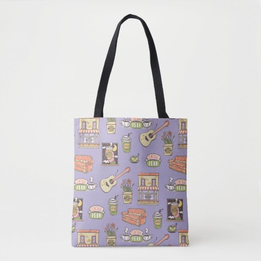 FRIENDS™ | Lila Icon Muster Tasche (Vorderseite)