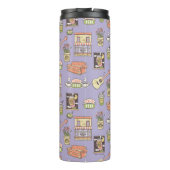 FRIENDS™ | Lila Icon Muster Thermosbecher (Rückseite)