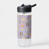 FRIENDS™ | Lila Icon Muster Trinkflasche (Links)