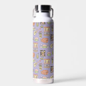 FRIENDS™ | Lila Icon Muster Trinkflasche (Vorne)