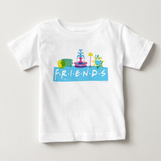 FRIENDS™ | Logo mit Symbolen Baby T-shirt (Vorderseite)