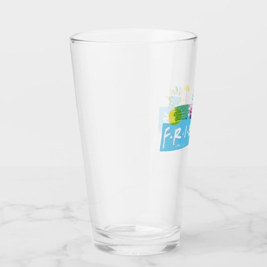 FRIENDS™ | Logo mit Symbolen Glas (Rechts)