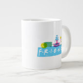 FRIENDS™ | Logo mit Symbolen Jumbo-Tasse (Vorderseite Rechts)
