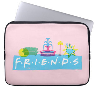 FRIENDS™ Logo mit Symbolen Laptopschutzhülle