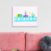 FRIENDS™ | Logo mit Symbolen Leinwanddruck (Insitu (Wohnzimmer))