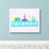 FRIENDS™ | Logo mit Symbolen Leinwanddruck (Insitu (Holzboden))