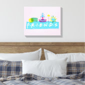 FRIENDS™ | Logo mit Symbolen Leinwanddruck (Insitu (Schlafzimmer))