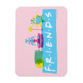 FRIENDS™ | Logo mit Symbolen Magnet (Vertikal)